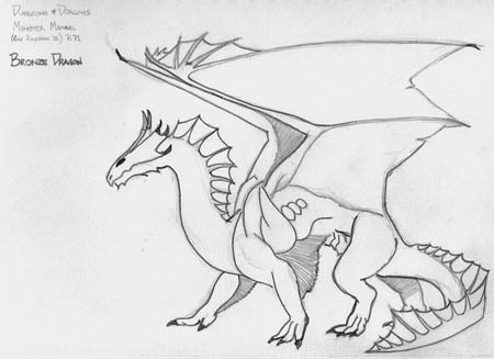 Bronze Dragon, from Dungeons & Dragons 'Monster Manual' (v3.5)